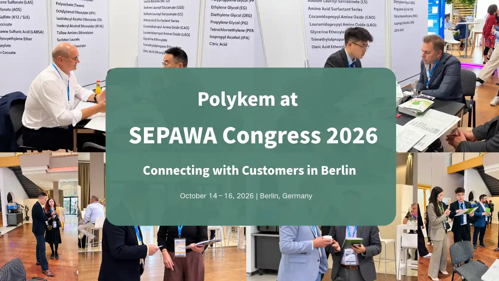 Polykem på SEPAWA Congress 2026: Kundmöten och produktdiskussioner i Berlin